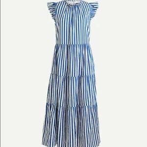 J.  Crew Cotton Dobby Tiered Dress